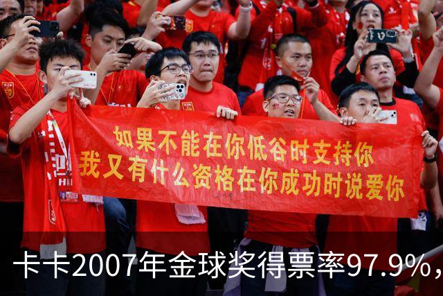 卡卡2007年金球奖得票率97.9%，为何纪录至今无人破？